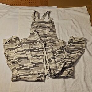WallFlower Jeans One-Piece Overall Jumpsuit Camouflage Drawstring L Women's